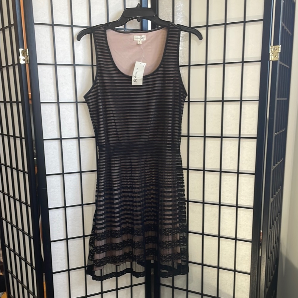COPY - Elegant Black Striped Dress